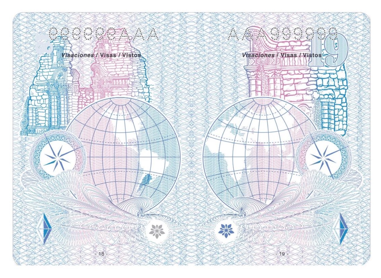 Argentina passport. Pages.